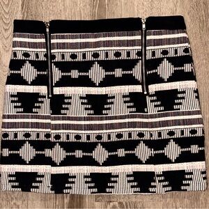 Bishop + Young Black and White Embellished Pencil Skirt